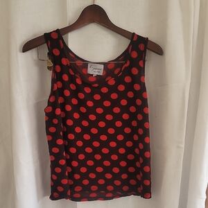 Polka Dot Sleeveless Top